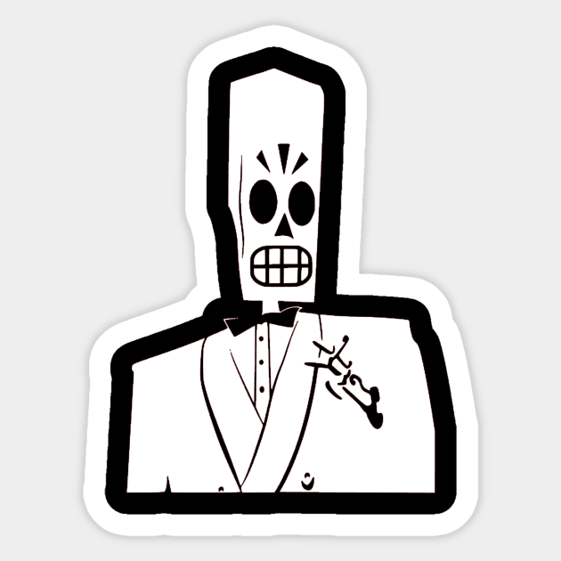 Grim Fandango Manny Calavera Sticker by OtakuPapercraft